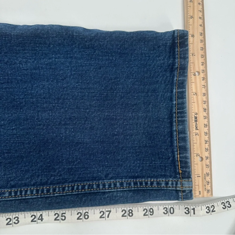 Levi's Jeans Mens 38x32 Blue 514 Straight Leg Stretch Dark Wash Denim-read